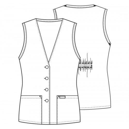 TDCJ 300 Polyester/Cotton Vest in Black